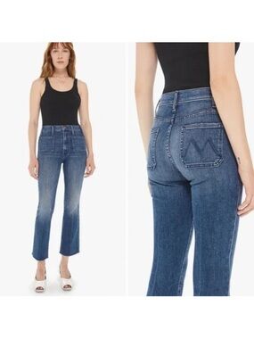 MOTHER Hustler Patch Pocket Ankle Fray in Out For The Evening